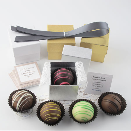 DIY favor with 1 large dessert truffle - Corporate Party Favors